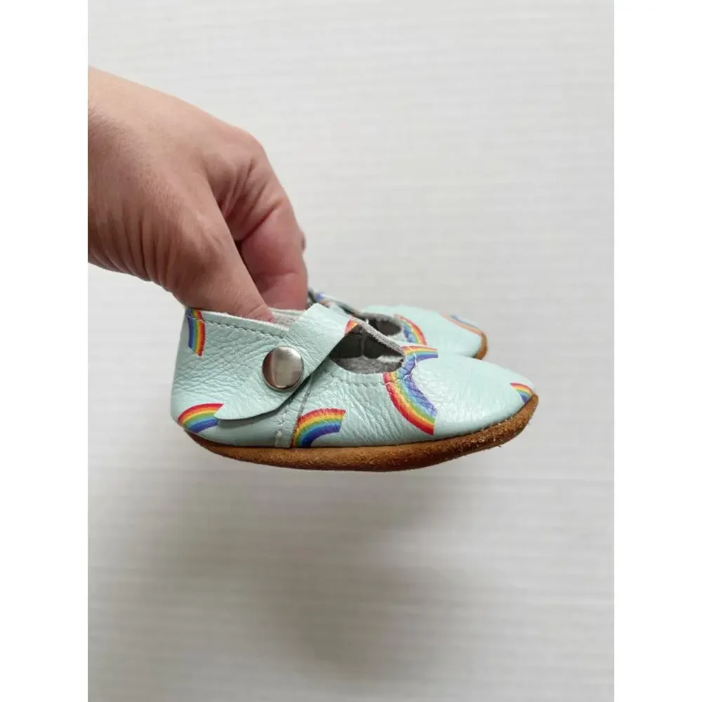 Mon Petit Rainbow T-Strap Soft Soles Size 3(6-9m)